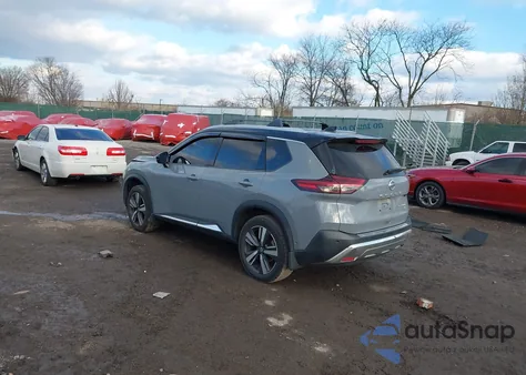 2021 Nissan Rogue Platinum Intelligent Awd из США, поврежденный, VIN JN8AT3DD8MW300239